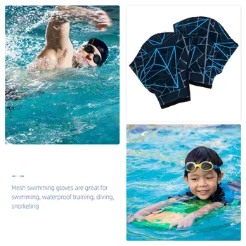 1 Пара Плавательных Перчаток Плавательные Рукавицы Перчатки Для Тренировки Плавания Принадлежности Для плавания