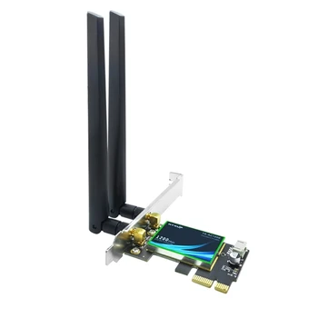 1200 Мбит/с PCIe WiFi Card Adapter 1200 Мбит/с Bluetooth-совместимый 4.0 802.11ac 2,4 G/5 ГГц Двухдиапазонный для настольных ПК T5EE