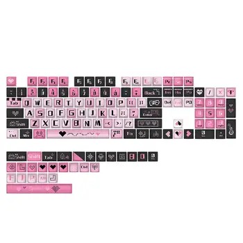 Влюбляюсь в Розовый набор клавишных колпачков с профилем 104 + 27 XDA-типа Cherry MX с подкладкой из PBT для механической игровой клавиатуры