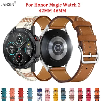 Кожаный Ремешок Для Часов Honor magic Watch 2 42 мм 46 мм Браслет Для Huawei Honor Magic Watch 2 Band Smartwatch Замена Correa