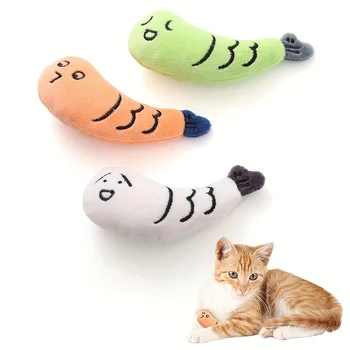 Плюшевая игрушка для кошек Cat Mint в форме милой рыбки содержит кошачью мяту для привлечения кошек