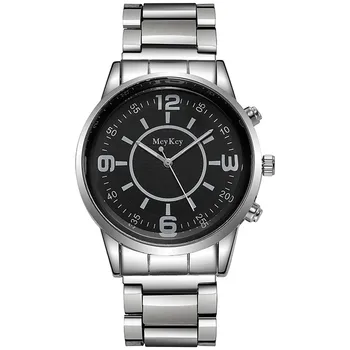 Современные модные Кварцевые Черные Минималистичные Круглые часы с ремешком из нержавеющей стали Высококачественные Наручные часы Reloj Hombre